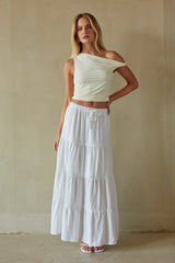 Fern Linen Tiered Maxi Skirt
