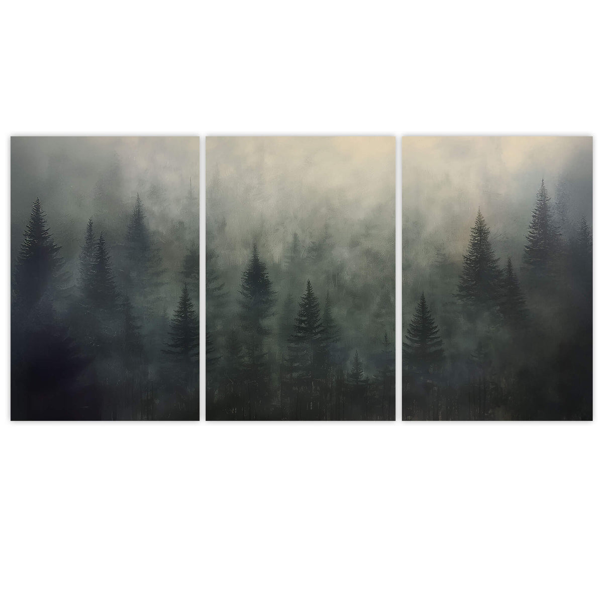 Forest Edge at Dusk Set of 3 Prints
