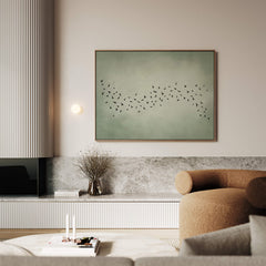 Japandi Murmur Sage Print
