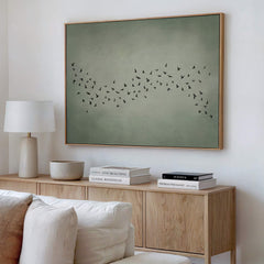 Japandi Murmur Sage Print
