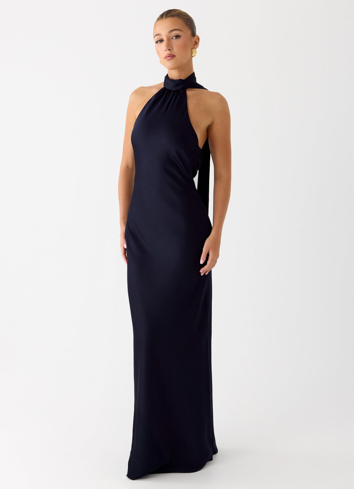 Keena Scarf Maxi Dress - Navy