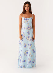 Liana Cowl Maxi Dress - Print