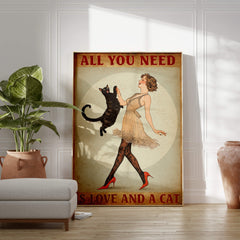 Love and A Cat Print