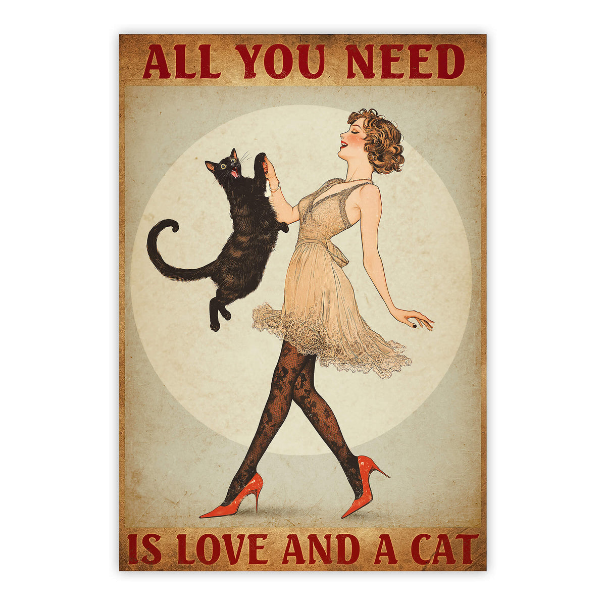 Love and A Cat Print