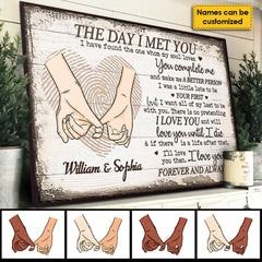 Love You Forever And Always - Gift For Couples. Husband Wife. Personalized Horizontal Poster