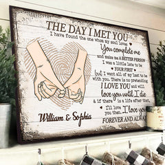 Love You Forever And Always - Gift For Couples. Husband Wife. Personalized Horizontal Poster