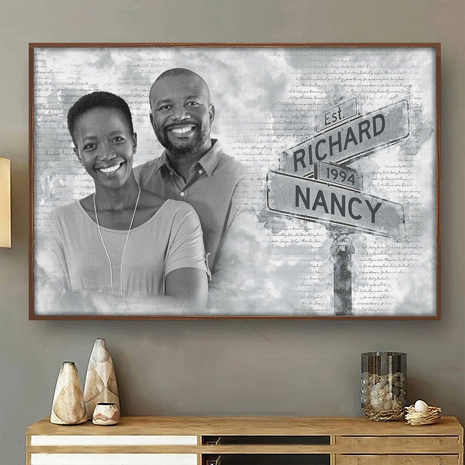 Custom Photo I Love You - Couple Personalized Custom Horizontal Poster - Gift For Husband Wife. Anniversary
