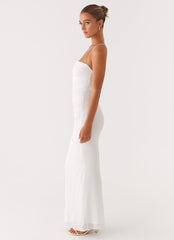Paxton Beaded Maxi Dress - White