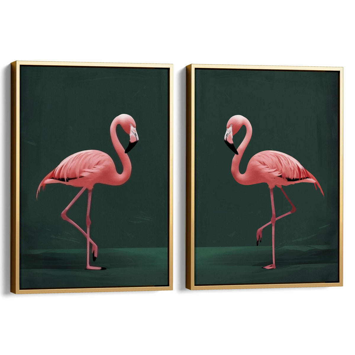 Pink Flamingo Set of 2 Prints