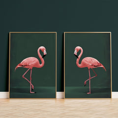 Pink Flamingo Set of 2 Prints