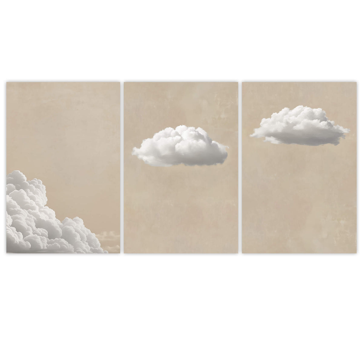 Soft Clouds Set of 3 Prints