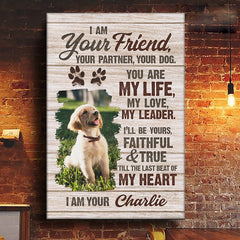 Custom Photo I Promise To Be Your Best Friend - Dog Personalized Custom Vertical Canvas - Gift For Pet Owners. Pet Lovers