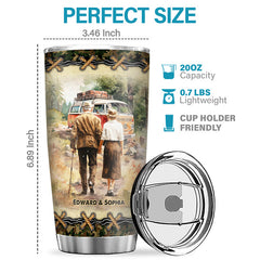 To My Wife I Can't Live Without You - Couple Personalized Custom Tumbler - Gift For Wife. Anniversary