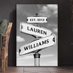 Always Beside You - Couple Personalized Custom Vertical Canvas - Gift For Husband Wife. Anniversary