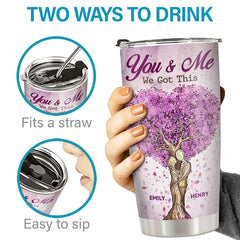 I Have Found The One Whom My Soul Loves - Couple Personalized Custom Tumbler - Gift For Husband Wife. Anniversary