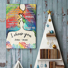 I Choose You To Do Life With - Couple Personalized Custom Vertical Poster - Gift For Couples