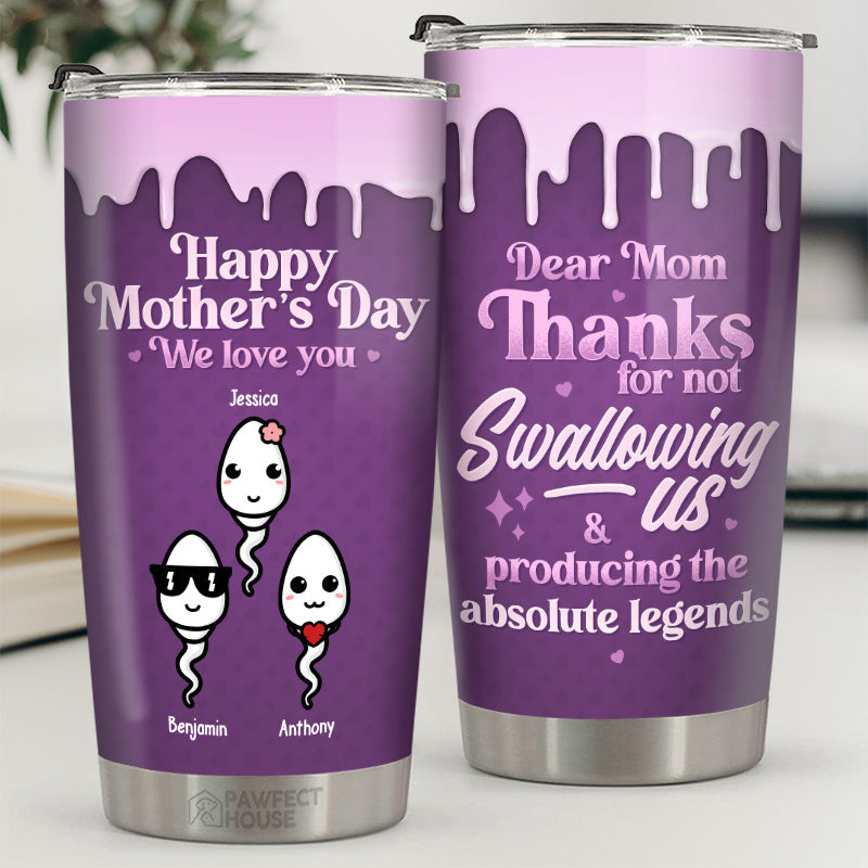 We're Very Love You Mom - Family Personalized Custom Tumbler - Mother's Day. Birthday Gift For Mom