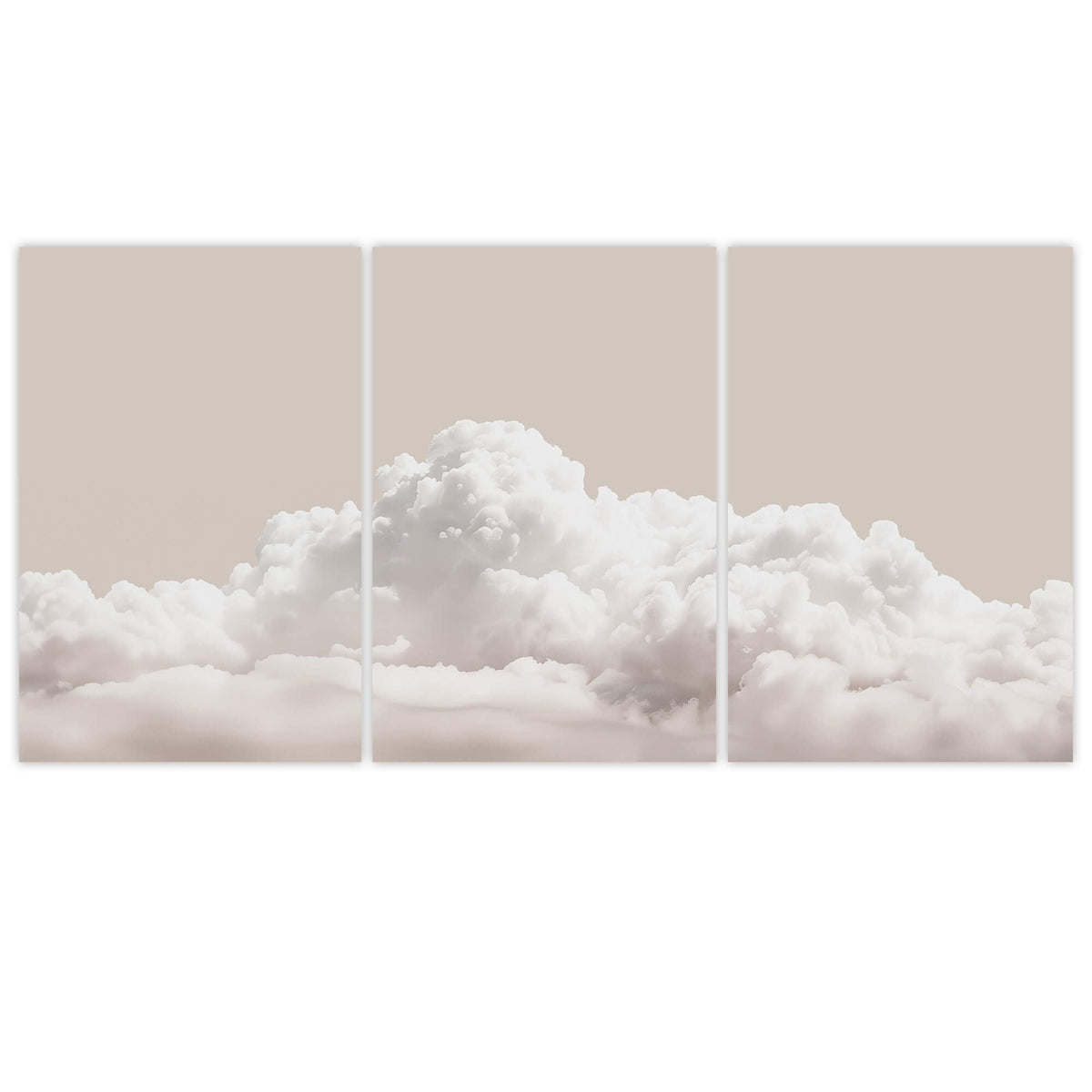Taupe Clouds Set of 3 Prints