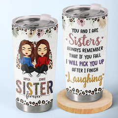 We'll Be Friends Till We're Old And Senile - Bestie Personalized Custom Tumbler - Christmas Gift For Best Friends. BFF. Sisters
