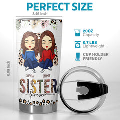 We'll Be Friends Till We're Old And Senile - Bestie Personalized Custom Tumbler - Christmas Gift For Best Friends. BFF. Sisters