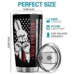 You're The Best Dad Ever - Family Personalized Custom Tumbler - Father's Day. Birthday Gift For Dad. Grandpa