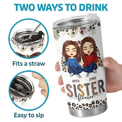 We'll Be Friends Till We're Old And Senile - Bestie Personalized Custom Tumbler - Christmas Gift For Best Friends. BFF. Sisters