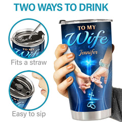 You Are My Destiny There's No Way Back - Couple Personalized Custom Tumbler - Gift For Husband Wife. Anniversary