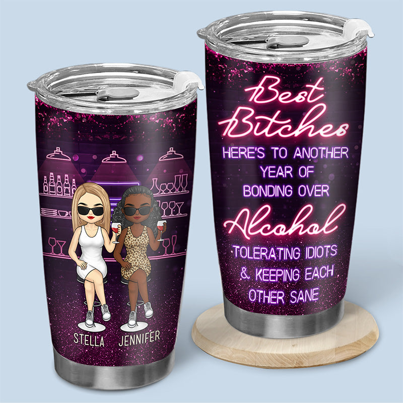 We're Sage & Hood & Wish A Mufuka Would - Bestie Personalized Custom Tumbler - Gift For Best Friends. BFF. Sisters