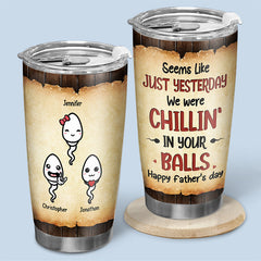 Thank You For Being Our First Hero - Family Personalized Custom Tumbler - Father's Day. Birthday Gift For Dad