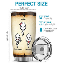 Thank You For Being Our First Hero - Family Personalized Custom Tumbler - Father's Day. Birthday Gift For Dad
