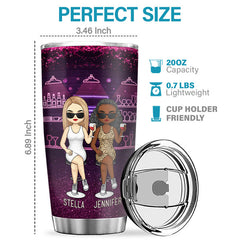 We're Sage & Hood & Wish A Mufuka Would - Bestie Personalized Custom Tumbler - Gift For Best Friends. BFF. Sisters
