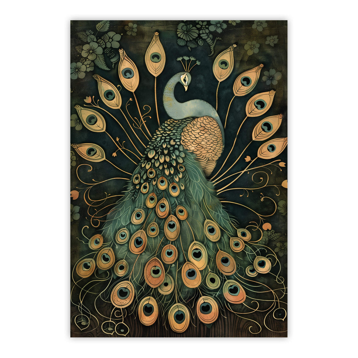 Vintage Peacock No3 Print