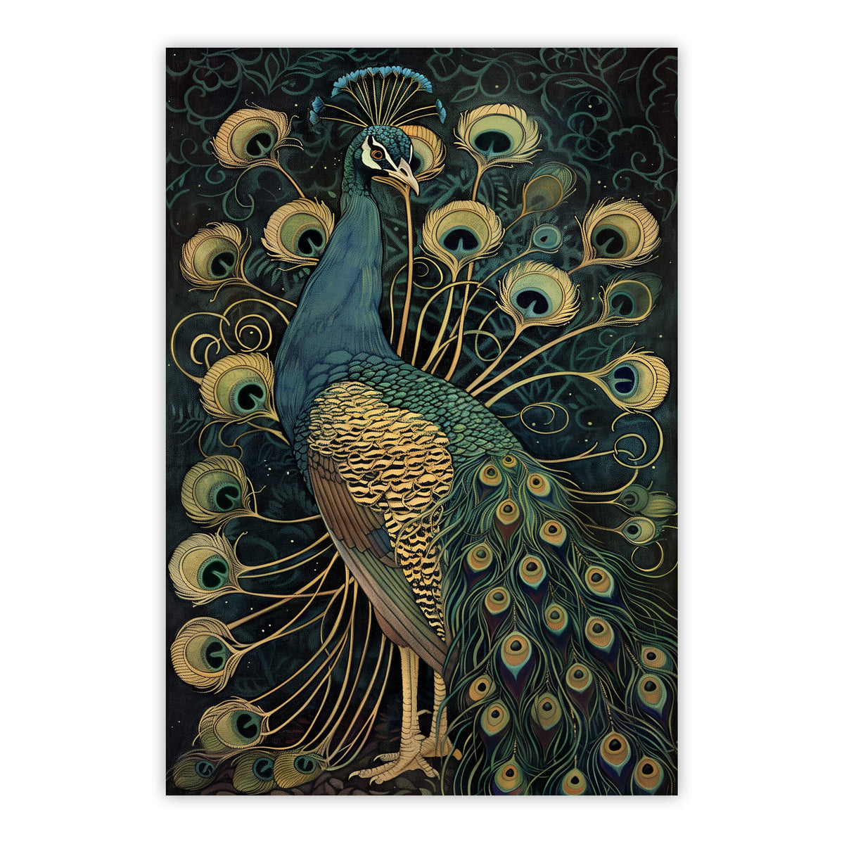 Vintage Peacock No4 Print