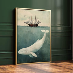 Whale & Ship Print