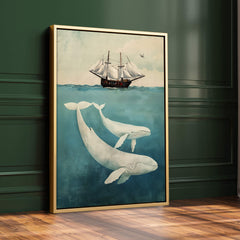 White Whale & Calf Print