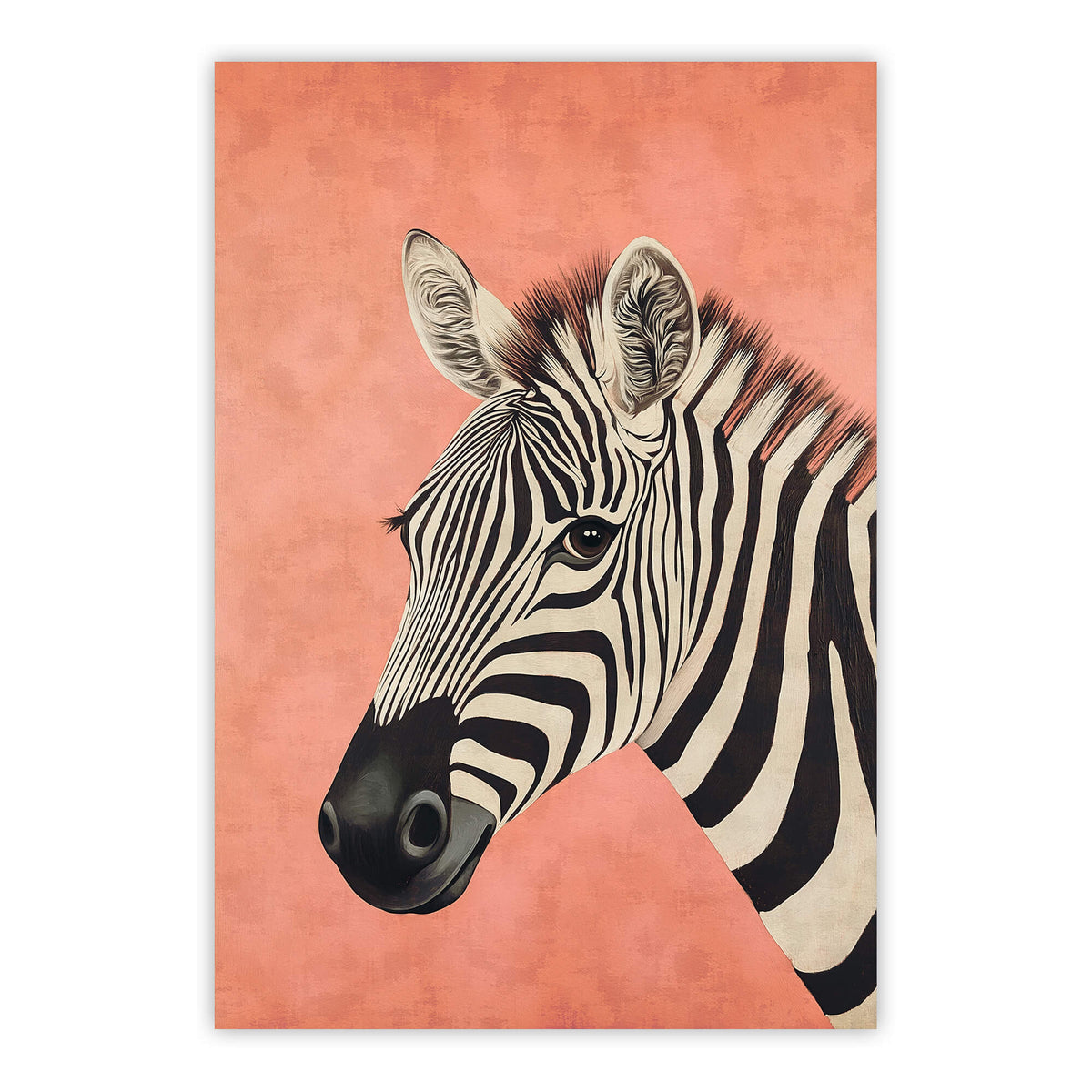 Zebra on Pink Print