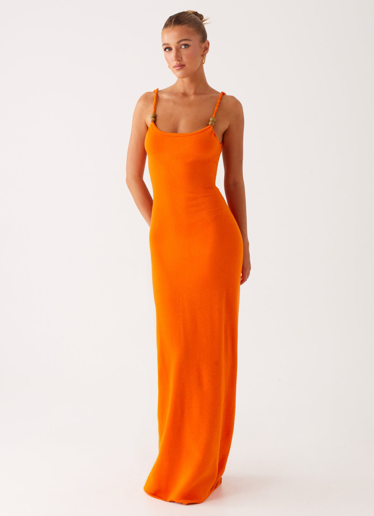 Elaina Knit Maxi Dress - Orange