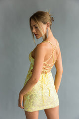 Alanis Bustier Sequin Mini Dress