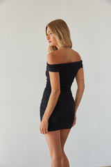 Augusta Off the Shoulder Foldover Mini Dress