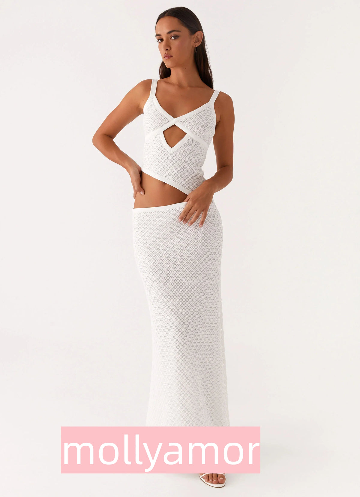 Jocelyn Maxi Dress - White Crochet