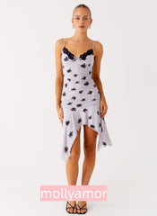 Amor Flock Hanky Mini Dress - Lilac