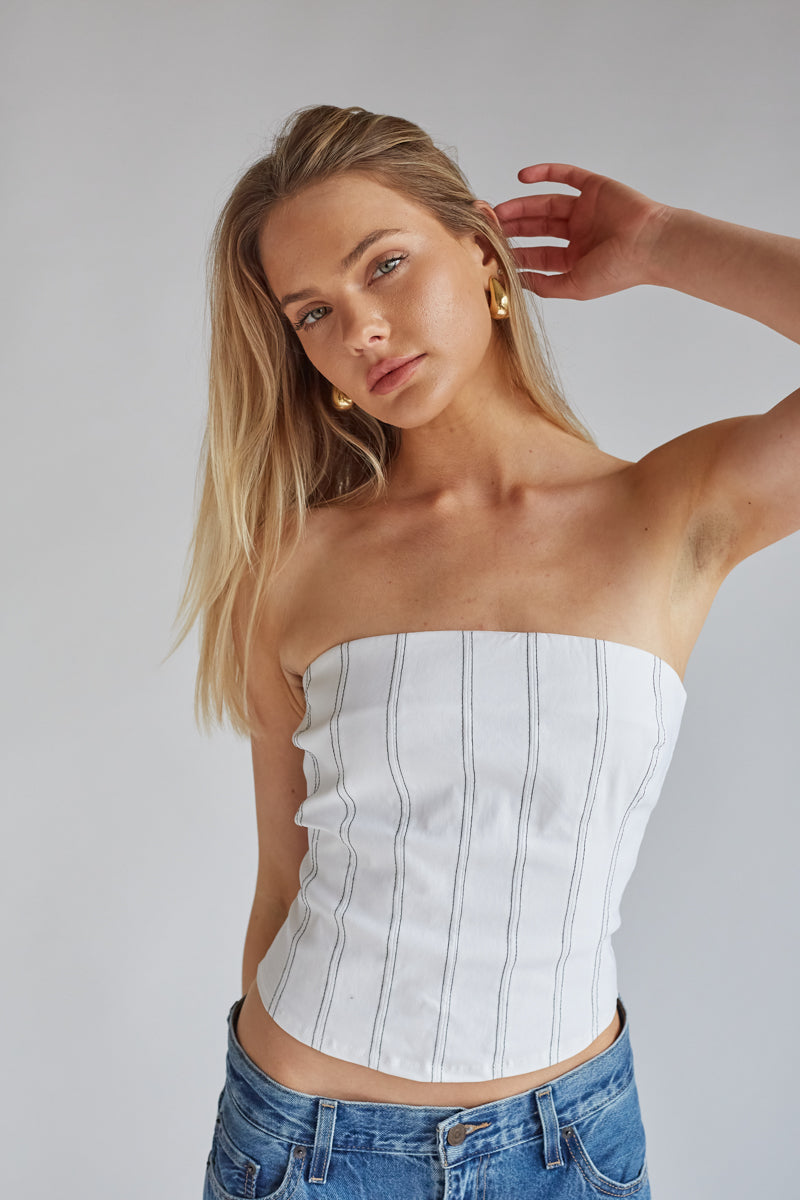 Carter Contrast Stitch Corset Top