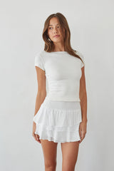 Daytona High-Rise Tiered Ruffle Skort