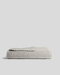 Classic Knit Alpaca Throw - FINAL SALE (Light Heather Grey)