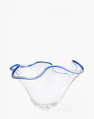 Handmade Glass Ruffled Bowl