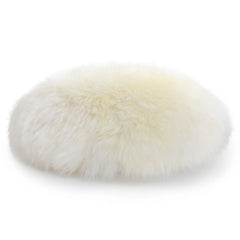 Lanna Round Sheepskin Pillow - Ivory