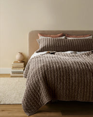 Garment Dyed Channel Quilt - FINAL SALE (Warm Grey)