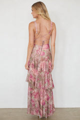 Imogen Mesh Tiered Maxi Dress