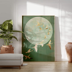 Japanese Cranes Print