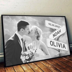 Custom Photo I Just Need You - Couple Personalized Custom Horizontal Poster - Gift For Husband Wife. Anniversary